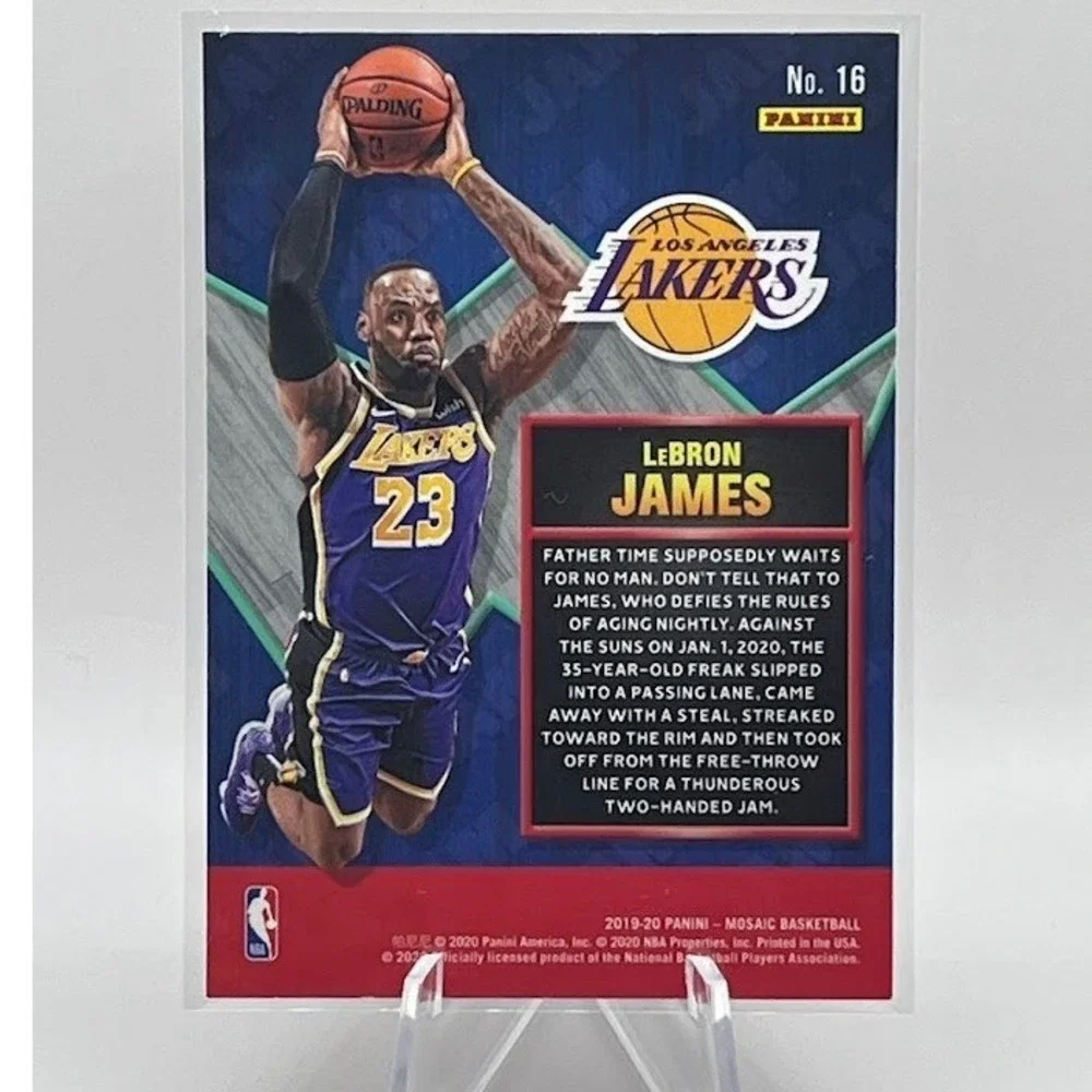 LeBron James Jam Masters Silver Prizm 2019 Panini Mosaic 16 Los Angeles Lakers